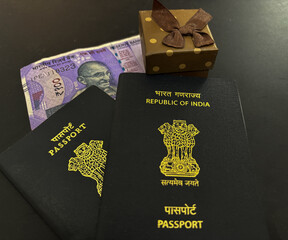 Some creative shots of Indian passport 