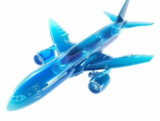  blue technological airplane