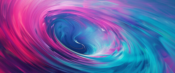 Vibrant magenta and turquoise hues swirl and dance across a blank canvas, creating an enchanting abstract composition. With realism captured by an HD camera.