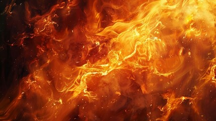 Obraz premium a close up of a fire with a black background