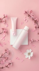 Blank bottle plastic skincare liquid container treatment for brand product