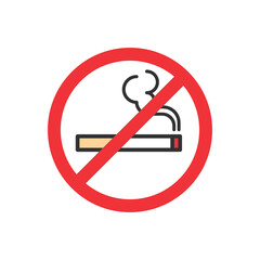 禁煙アイコン　たばこ禁止マーク