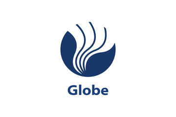 Modern globe logo vector  design template. Minimalist globe logo concept. 