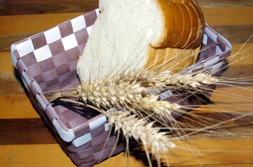 white bread or sliced bread in the basket on wooden floor