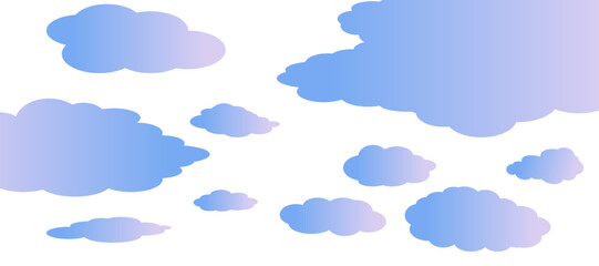 カラフルな雲の背景イラスト　背景イラスト　グラデーション　雲取り文様