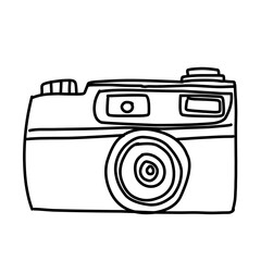 Camera single linear drawing