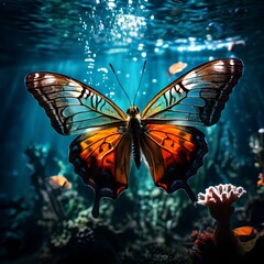 underwater butterfly