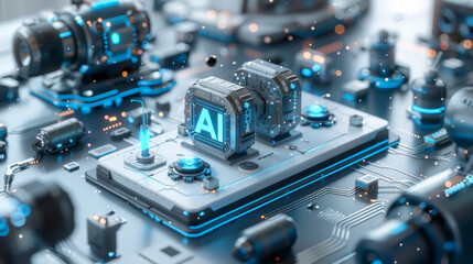 Futuristic AI Core Concept Art