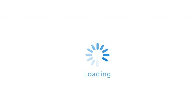 Blue line gradient round loading page video design