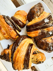 Delicious fresh baked home made croissants.