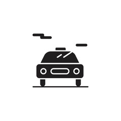 Set of Transportation Silhouette Icons. Bicycle, Train, Stop Station Sign for Public Transport Glyph Pictogram. Car, Bus, Train, Metro, Plane, Ship Icons in Front View. Isolated Vector illustration