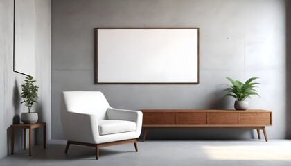 frame mock up style living room interior, modern living room interior background