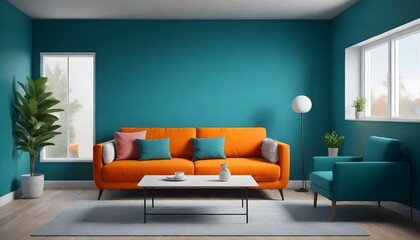 modern living room with sofa