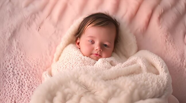 Dreamy Drift: Baby's Blissful Blanket Ride