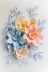 beauty bouquet flowers, for decoration wallpaper, pastel color