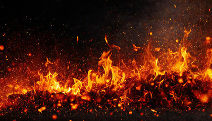Fototapeta na wymiar flame. sparks. Bonfire background material. campfire. Image material of burning fire.