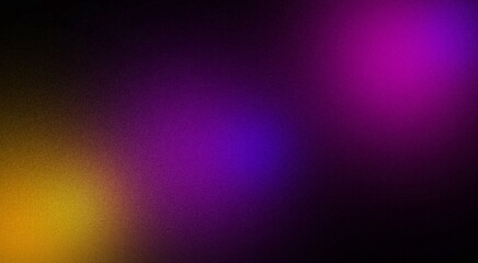 Dark black blue purple yellow spot , color gradient rough abstract background shine bright light and glow template empty space , grainy noise grungy texture