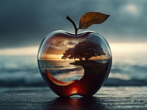beautiful views in the apple, state of mind, graphic recourses