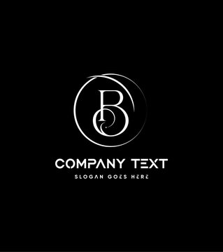 Minimalist, abstract , modern B letter vector logo design