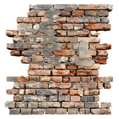 clean brick wall on transparency background PNG
