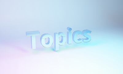 Topicsの3D文字
