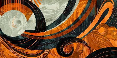 Abstract Art with Squiggles and Swirls