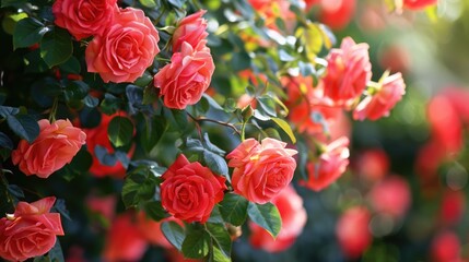 The best ornament for a garden or park is the stunning and flamboyant roses