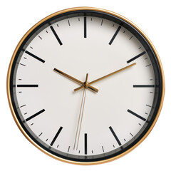 Analog quartz clock solate on transparency background PNG

