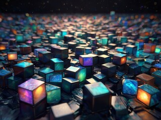 Obraz premium abstract background with cubes