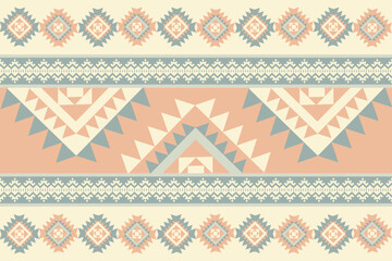 Traditional ethnic,geometric ethnic fabric pattern for textiles,rugs,wallpaper,clothing,sarong,batik,wrap,embroidery,print,background,vector illustration,pastel colors, green,brown