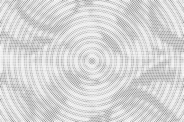 Halftone pattern background with radial effect, round spot shapes, vintage or retro graphic with place for your text. Halftone digital effect.