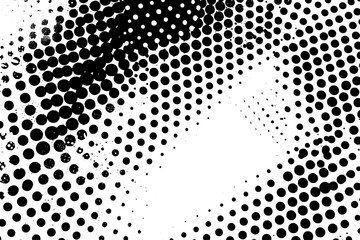 Black and white halftone pattern background. Black wavy halftone on white background vector. Dust and grunge with halftone texture.