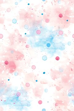 Seamless watercolor pattern with multicolored stones