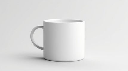 Fototapeta premium Realistic white ceramic mug mockup isolated on white background.