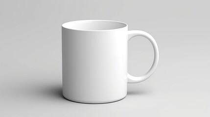 Fototapeta premium Realistic white ceramic mug mockup isolated on white background.