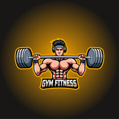 bodybuilding and gym logo. Gym Logo Template. Editable Gym Logo Template.