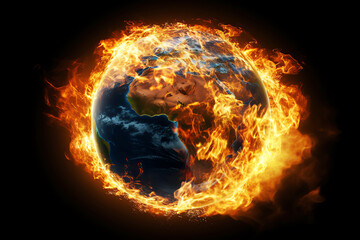 Fototapeta premium burning earth, AI generated