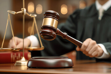 justice hammer, AI generated