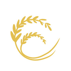Agriculture wheat vector icon