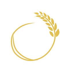 Agriculture wheat vector icon