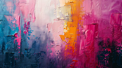 Colourful modern artwork abstract paint strokes