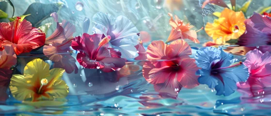 Foto op Canvas A Symphony of Floating Petals © tracy