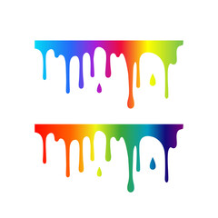 Paint colorful color dripping, Color Drop Background vector