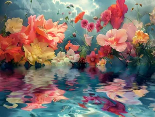 Foto op Canvas Ethereal Blooms Afloat © tracy