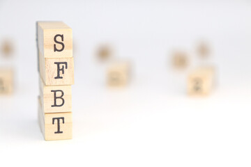 SFBT letters Solution-focused brief therapy concept