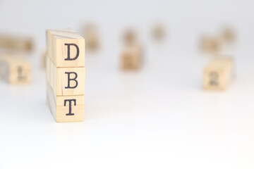 Acronym DBT - Dialectical Behavior Therapy psychological concept
