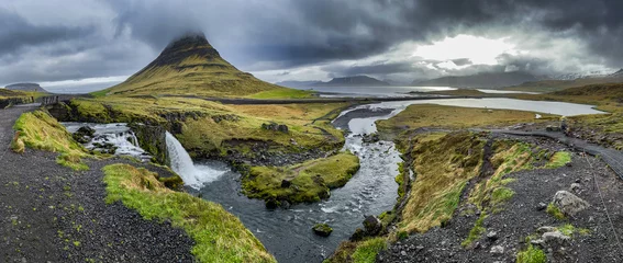 Foto auf Acrylglas Kirkjufell Kirkjufell or Church Mountain of Iceland.