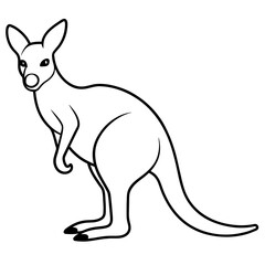 kangaroo mascot,crocodile silhouette,kangaroo face vector,icon,svg,characters,Holiday t shirt,black kangaroo face drawn trendy logo Vector illustration,kangaroo line art on a white background