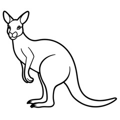 kangaroo mascot,crocodile silhouette,kangaroo face vector,icon,svg,characters,Holiday t shirt,black kangaroo face drawn trendy logo Vector illustration,kangaroo line art on a white background