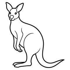 kangaroo mascot,crocodile silhouette,kangaroo face vector,icon,svg,characters,Holiday t shirt,black kangaroo face drawn trendy logo Vector illustration,kangaroo line art on a white background